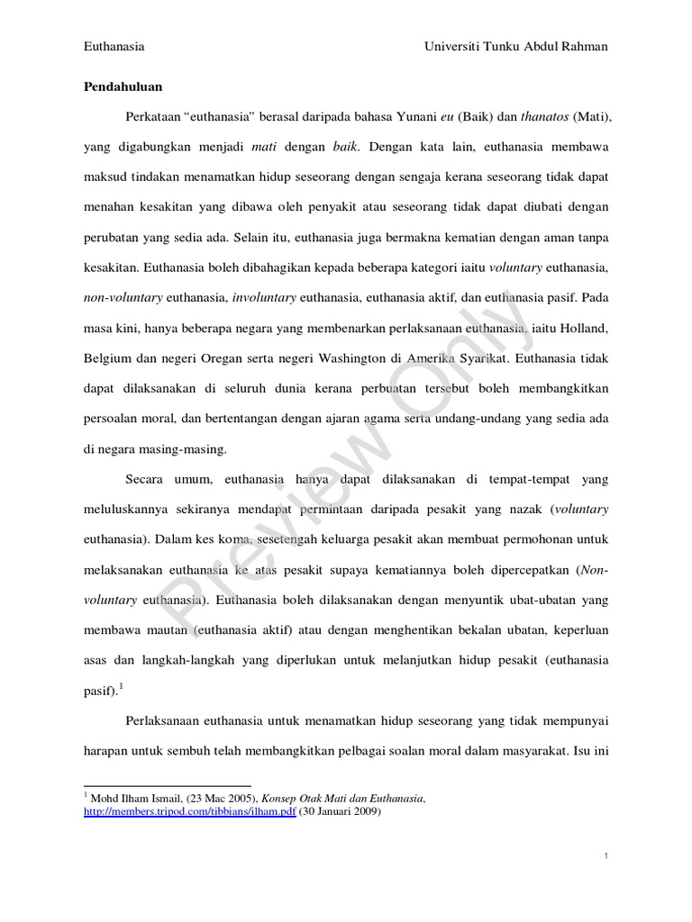 Isu Euthanasia Pdf