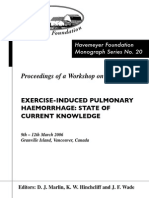 Monograph Series No. 20 - Exercise Induce Pulmonary Haemorrhage - Stage of Current Knowledge