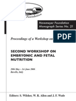 Monograph Series No. 21 - 2nd Workshop on Embryonic and Fetal Nutrition