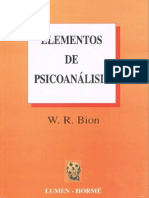 Elementos de Psicoanálisis (Wilfred Bion)