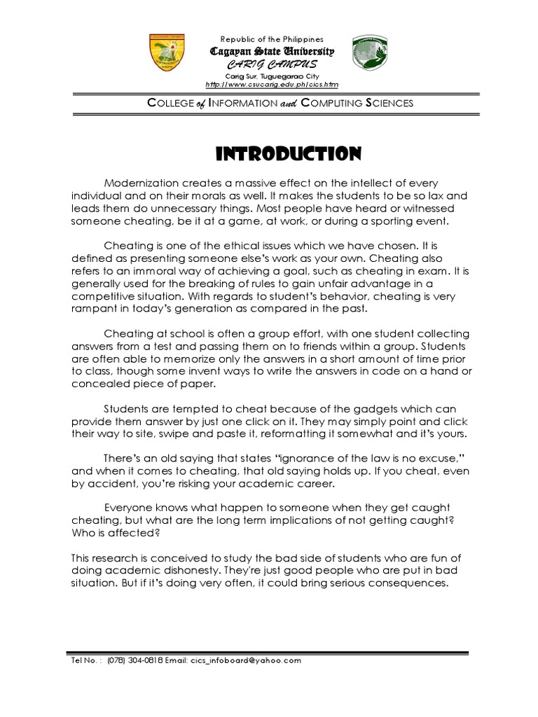 Students Resorting To Cheating | PDF | Academic Dishonesty | Test ...
