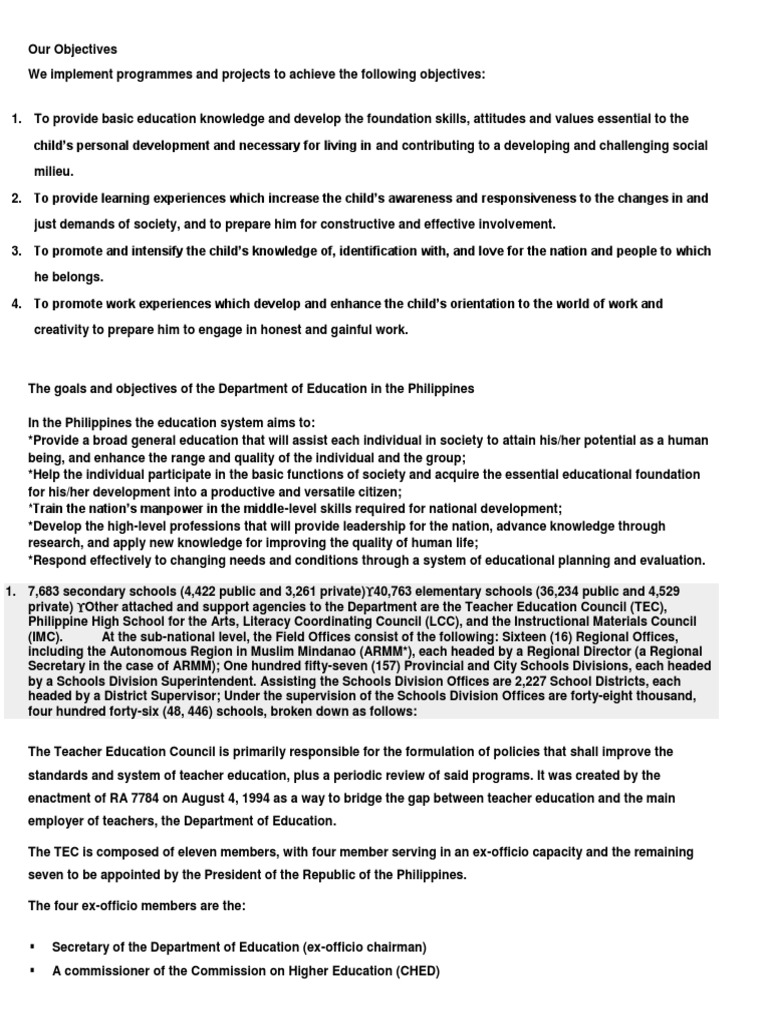 Secretary of The Department of Education (ExOfficio Chairman) A Commissioner of The Commission