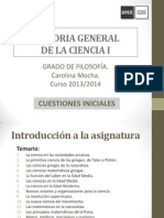 HIST GRAL CIENCIA I. Cuestiones Iniciales 2013 2014