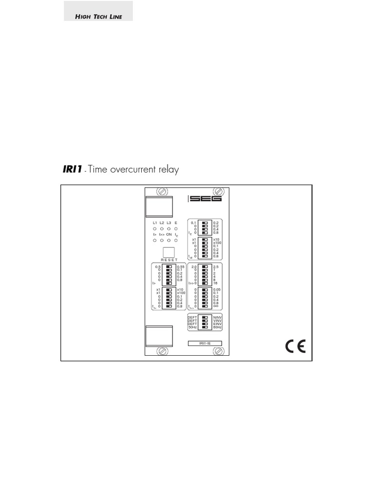 SEG IDMT Relays Catalogue Relay Electronic Circuits