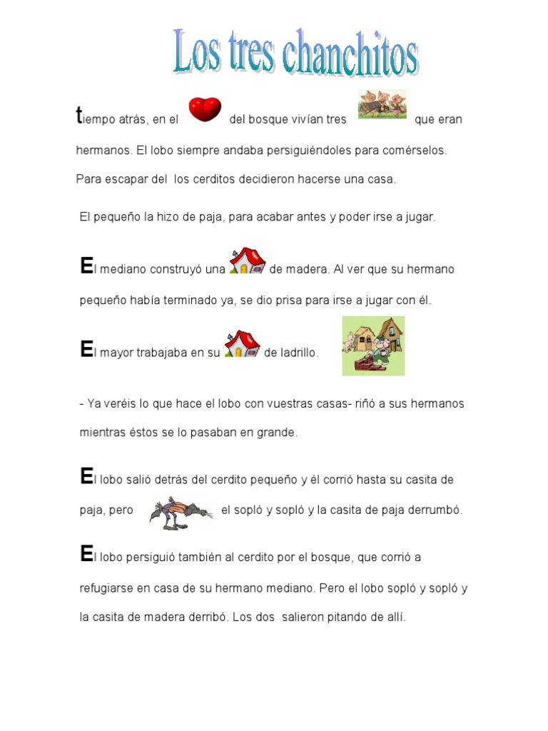 Cuento Los Tres Chanchitos