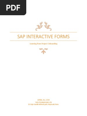 Step by Step Learning to Sap Adobe Forms