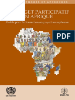 Le Budget Participatif en Afrique - Manuel de Formation Pour Les Pays Francophone - Volume II Methodes Et Approches