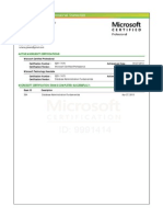 MS Learning Transcript