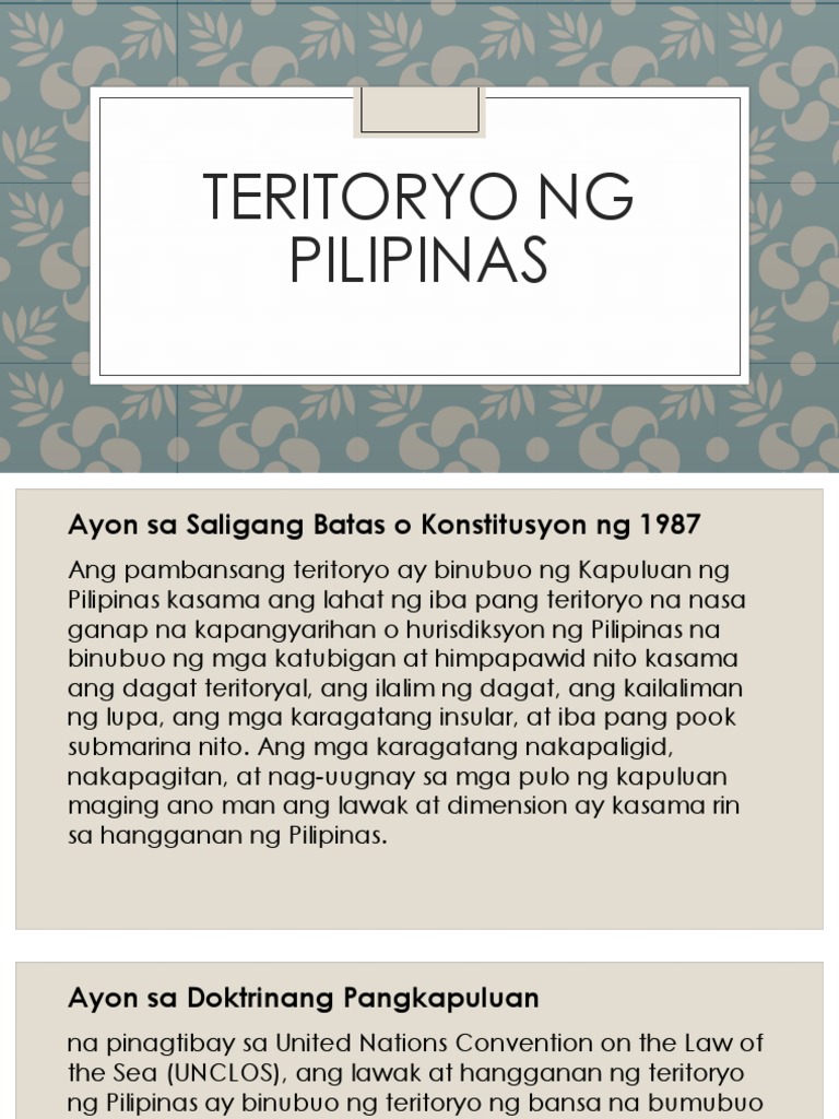 Teritoryo NG Pilipinas | PDF