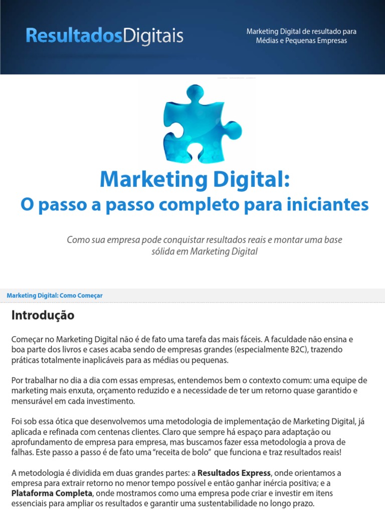 Guia Prático de Marketing Digital para PME | PDF | Carreira e ...