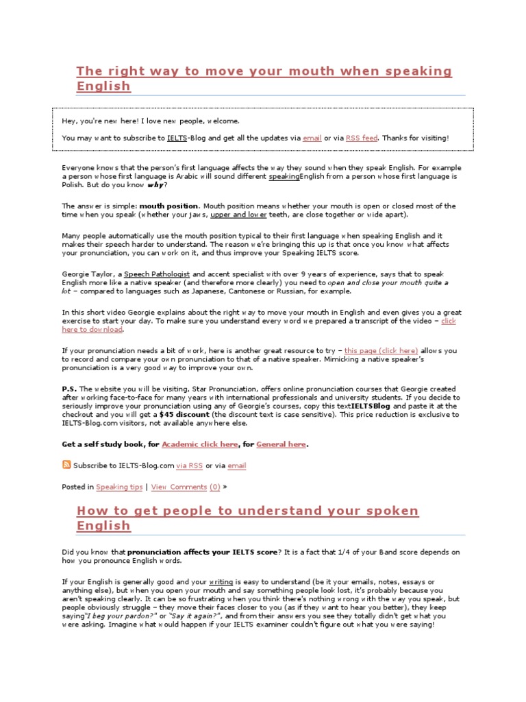 Ielts Speaking Test Tips Pdf International English Language Testing System English Language