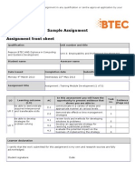 Pearson BTEC Level 5 HND Diploma in Computing Sample Assignment
