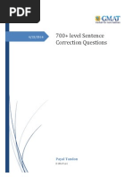 Sentence Correction Questions by e GMAT 700 Level