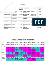 Contoh Jadual Waktu Pra 1