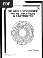 The Index of Coincidence and Its Application in Cryptonalysis