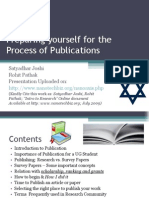 Preparing Yourself For The Process of Publications: Satyadhar Joshi Rohit Pathak Presentation Uploaded On