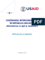 Ghid Practic Și Legislativ - COOPERAREA INTERCOMUNITARĂ ÎN REPUBLICA MOLDOVA: Alimentarea Cu Apă Şi Canalizare