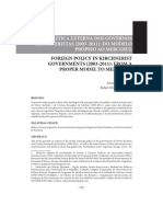 A Política Externa Dos Governos Kirchneristas (2003-2011) - Do Modelo Próprio Ao Mercosul