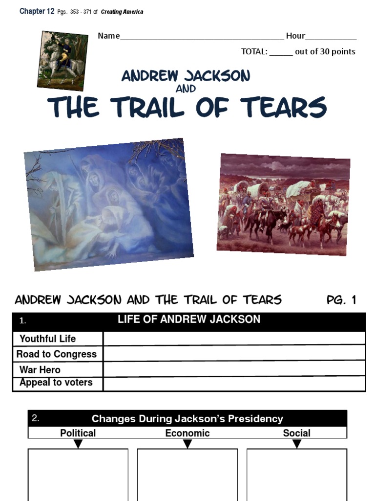 Andrew Jackson and the Trail of Tears | PDF | Trail Of Tears | Andrew ...