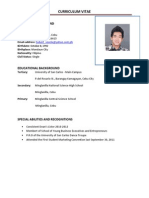 Personal Background: Curriculum Vitae