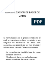 Normalizacion de Bases de Datos