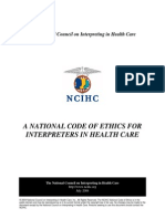 A National Code of Ethics for Interpreters in Health Care