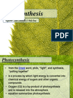 Photosynthesis: Reporter: Levin Christellle S. Dela Cruz