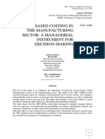 Activity-Based Costing in The Manufacturing Sector: A Managerial Instrument For Decision-Making