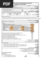 Income Tax Calculation For The Financial Year 2013-2014 Assessment Year 2014-2015