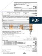 Income Tax Calculation For The Financial Year 2013-2014 Assessment Year 2014-2015