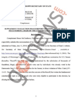 2014-07-11 RedacteELECTION FRAUD REPORT OF COMPLAINANT SHAUN MCCUTCHEON, CHAIR OF THE CONSERVATIVE ACTION FUNDd Caf Ms Sen Double-Voting Complaint2