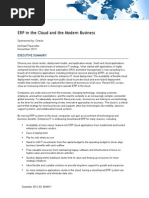 ERP in The Cloud and The Modern Business: White Paper