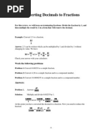 008 Converting Decimals To Fractions