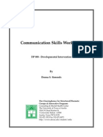 Communication Skills Workshop: DP 008 - Developmental Intervention