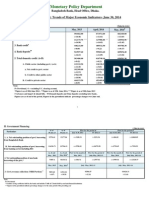 Monetary Policy Department: Fortnightly Statement: Trends of Major Economic Indicators-June 30, 2014 I. Money and Credit