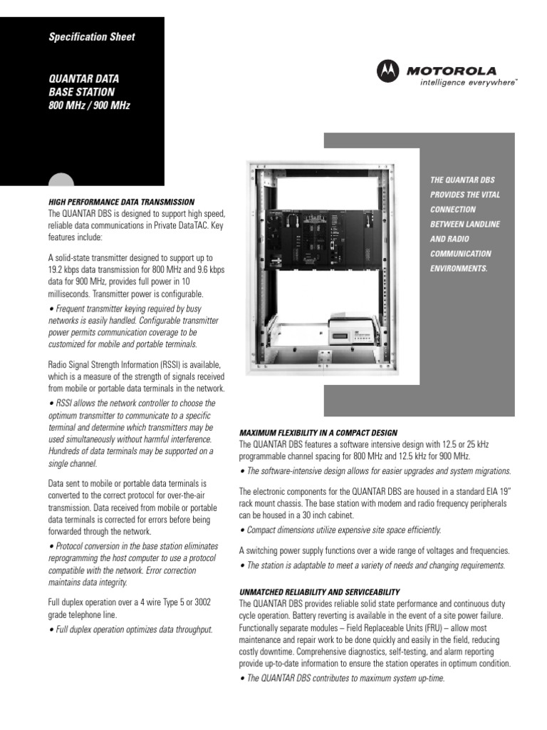 Specification Sheet: High Performance Data Transmission | PDF ...
