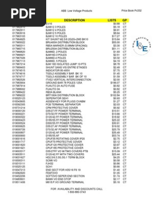 ABB Price Book 459