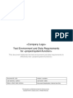 17 Test Environment and Data Requirements Template