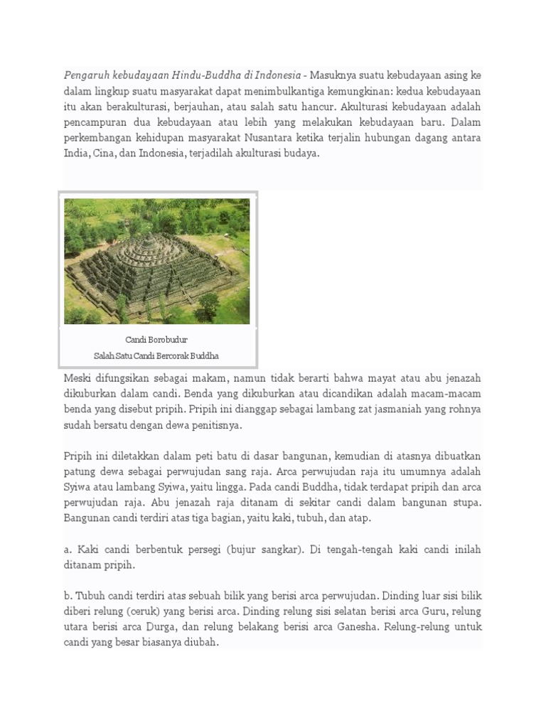 Pengaruh Kebudayaan Hindu
