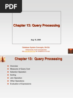 Chapter 13: Query Processing: Database System Concepts, 5th Ed