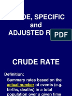 Crude, Specific & Adjusted Rates Defined