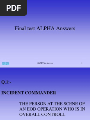 Test Final Test Alpha Answers Fuze Shell Projectile