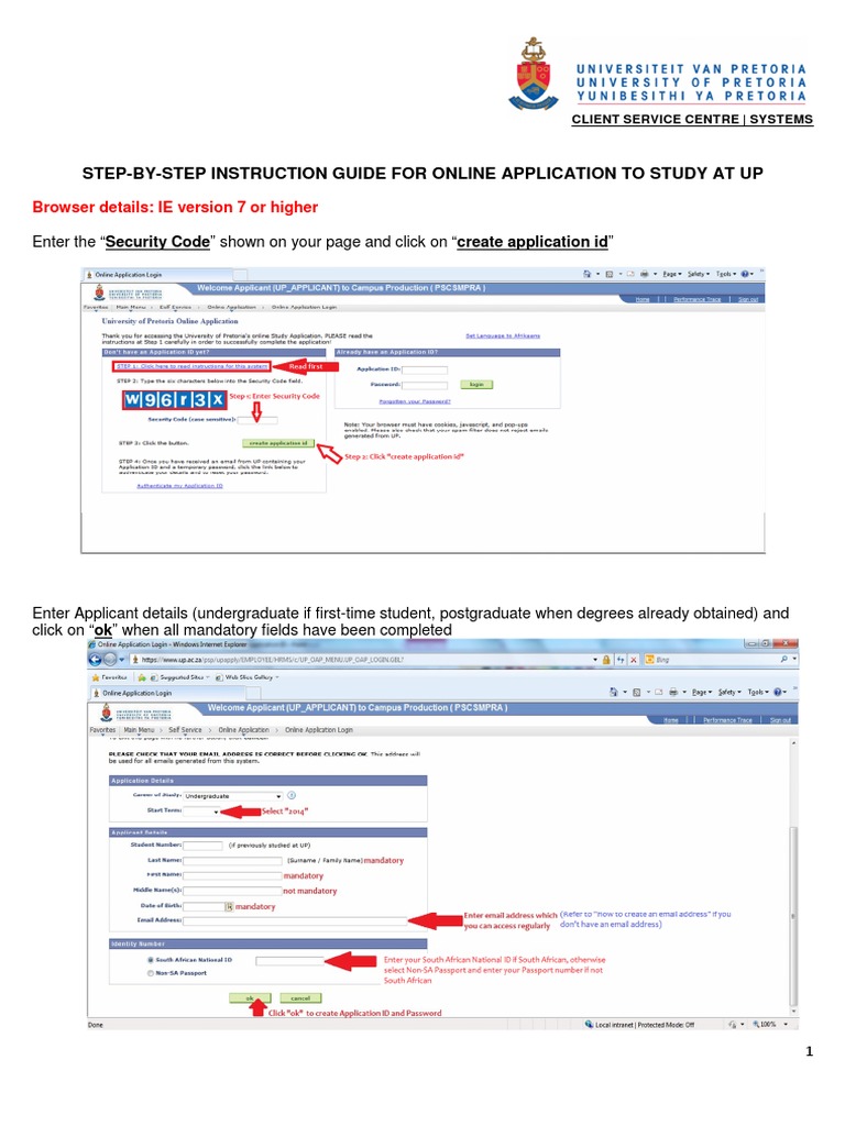 UP Online Application Guide | PDF | Password | Email