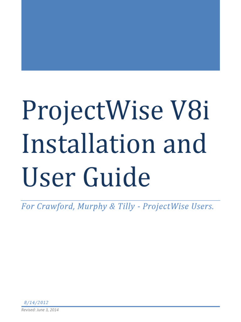 ProjectWise V8i Installation Guide | PDF | Button (Computing ...