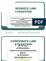 21 July  CORPORATE LAW &  TAXATION