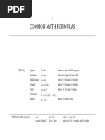 Common Math Formulas Tcm6-33520