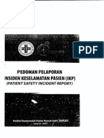 Pedoman Pelaporan Insiden Keselamatan Pasien (Ikp), 2007