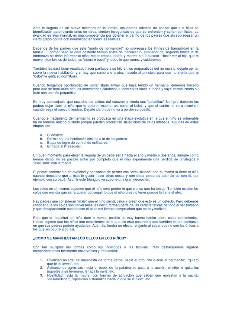 Ante La Llegada De Un Nuevo Miembro En La Familia Autoestima Psicologia