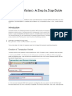 Creating Transaction Variant