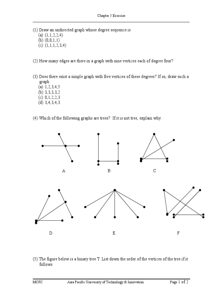 Graph and Tree Exercises | PDF